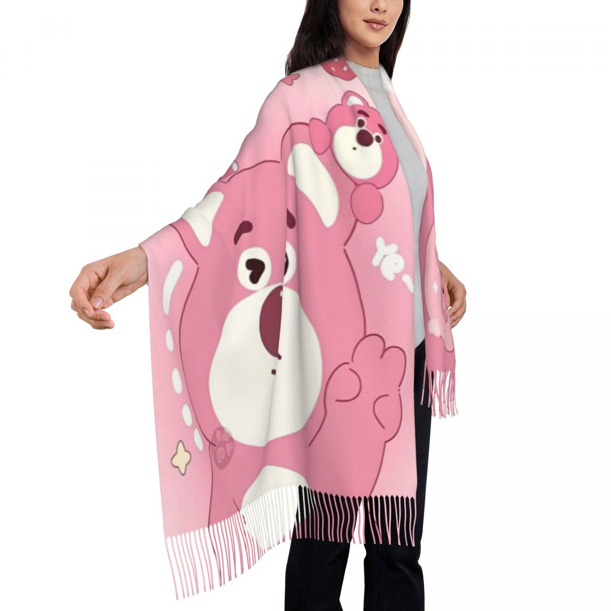 Lotso Pink Bear Women's Scarf  - Pashmina Wrap Large reseña y precio