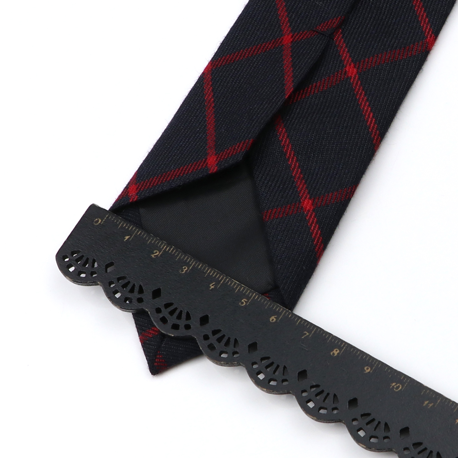 Classic Black Grey Plaid Cotto - Skinny Tie Men reseña y precio