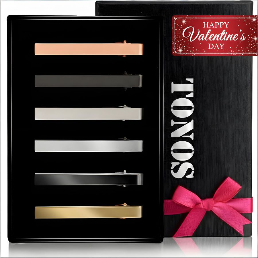 Clips for Men, 6 PACK Tie Clip - Tie Bar Set Gift reseña y precio