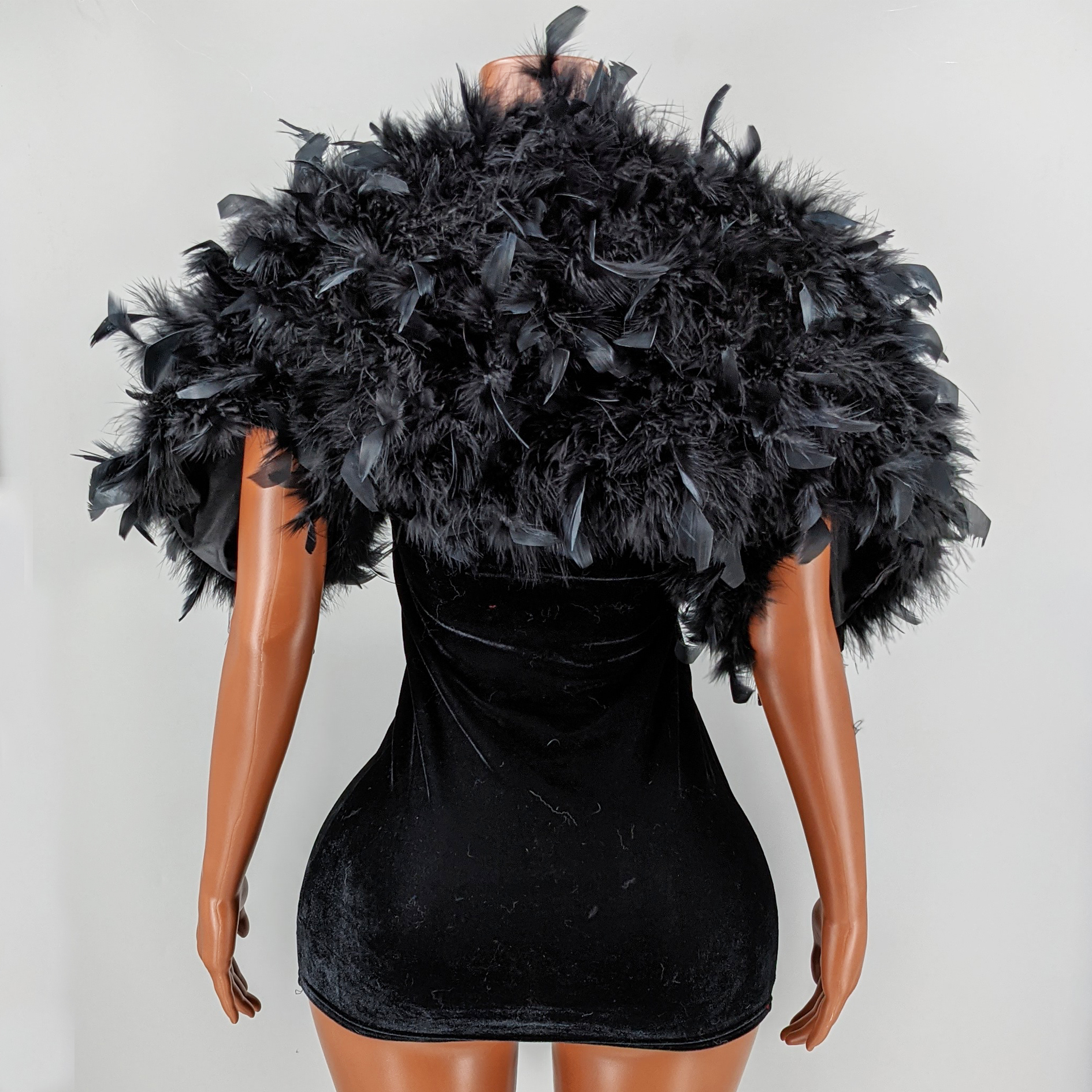 Black Feather Shawl for Women  - Stole Wedding Shawl reseña y precio