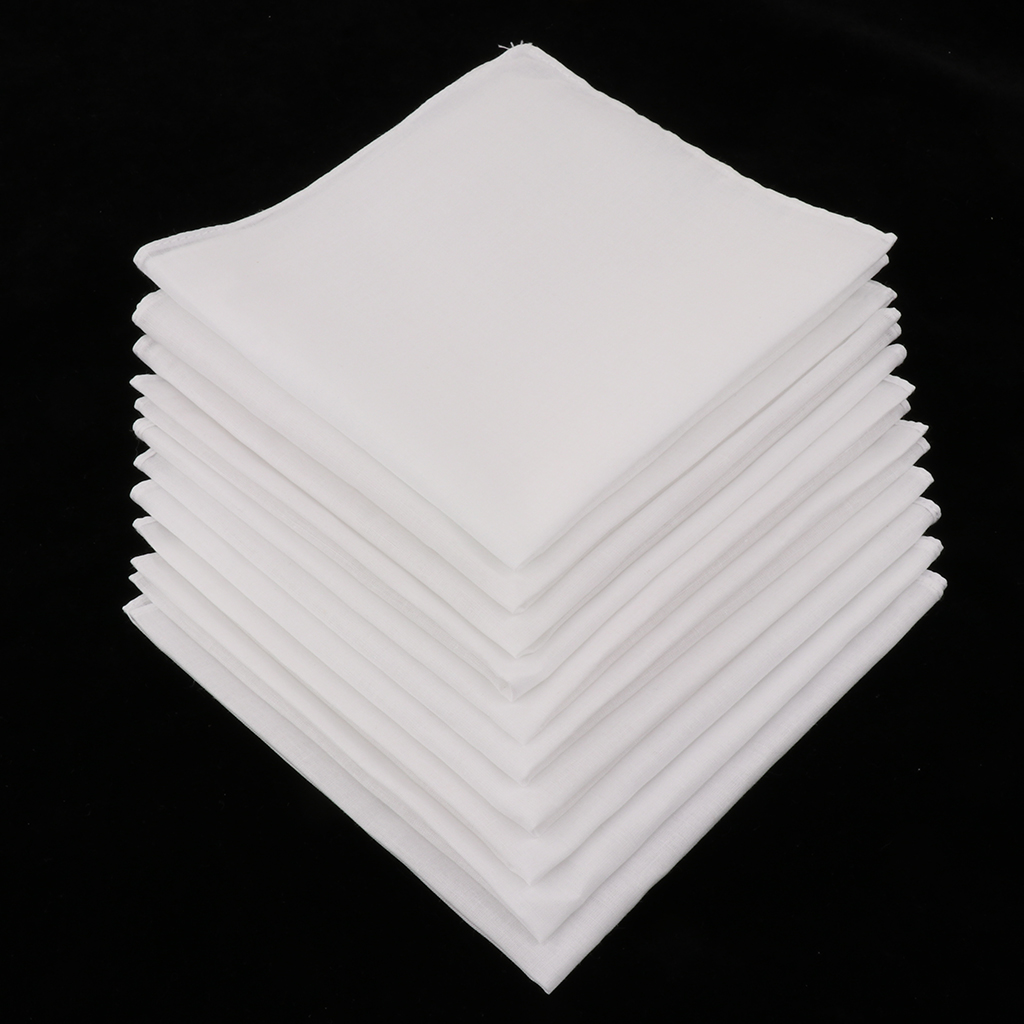 20/40pcs Plain Check Pocket Sq - Handkerchief Cotton Men reseña y precio
