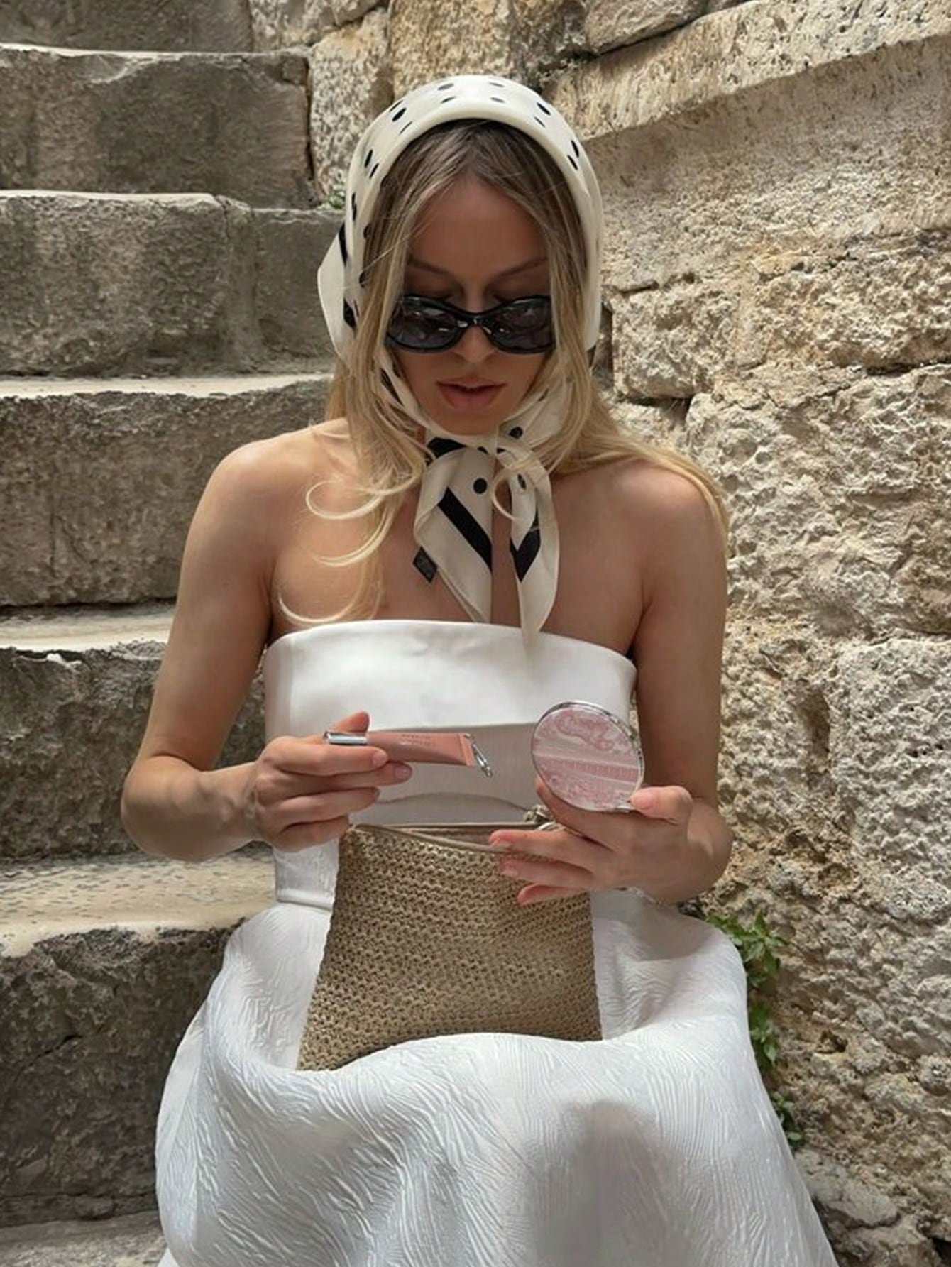 Lady Hair Dot Scarf Female Sil - Scarf Silk Square reseña y precio