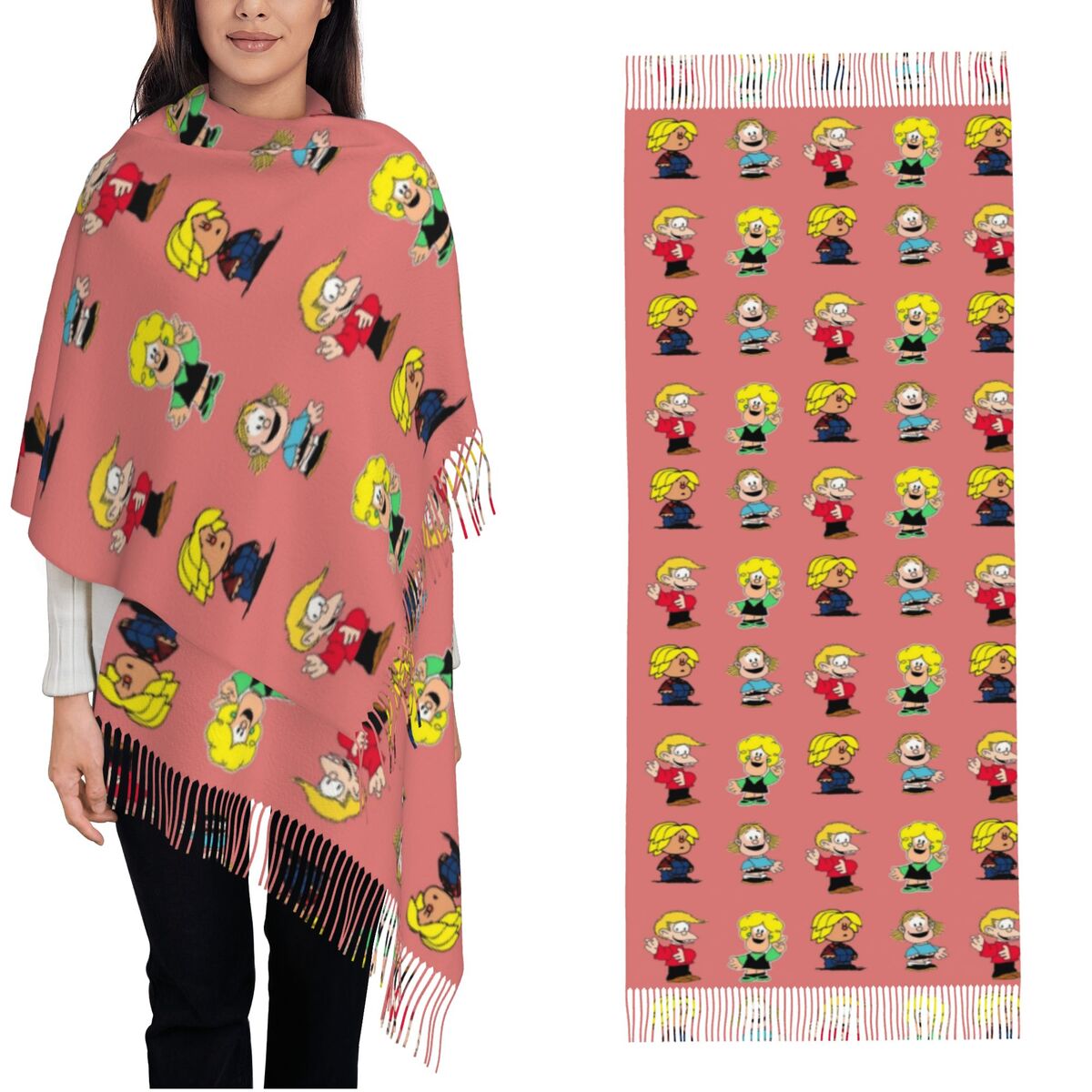Womens Tassel Scarf Mafaldas C - Pashmina Wrap Large reseña y precio