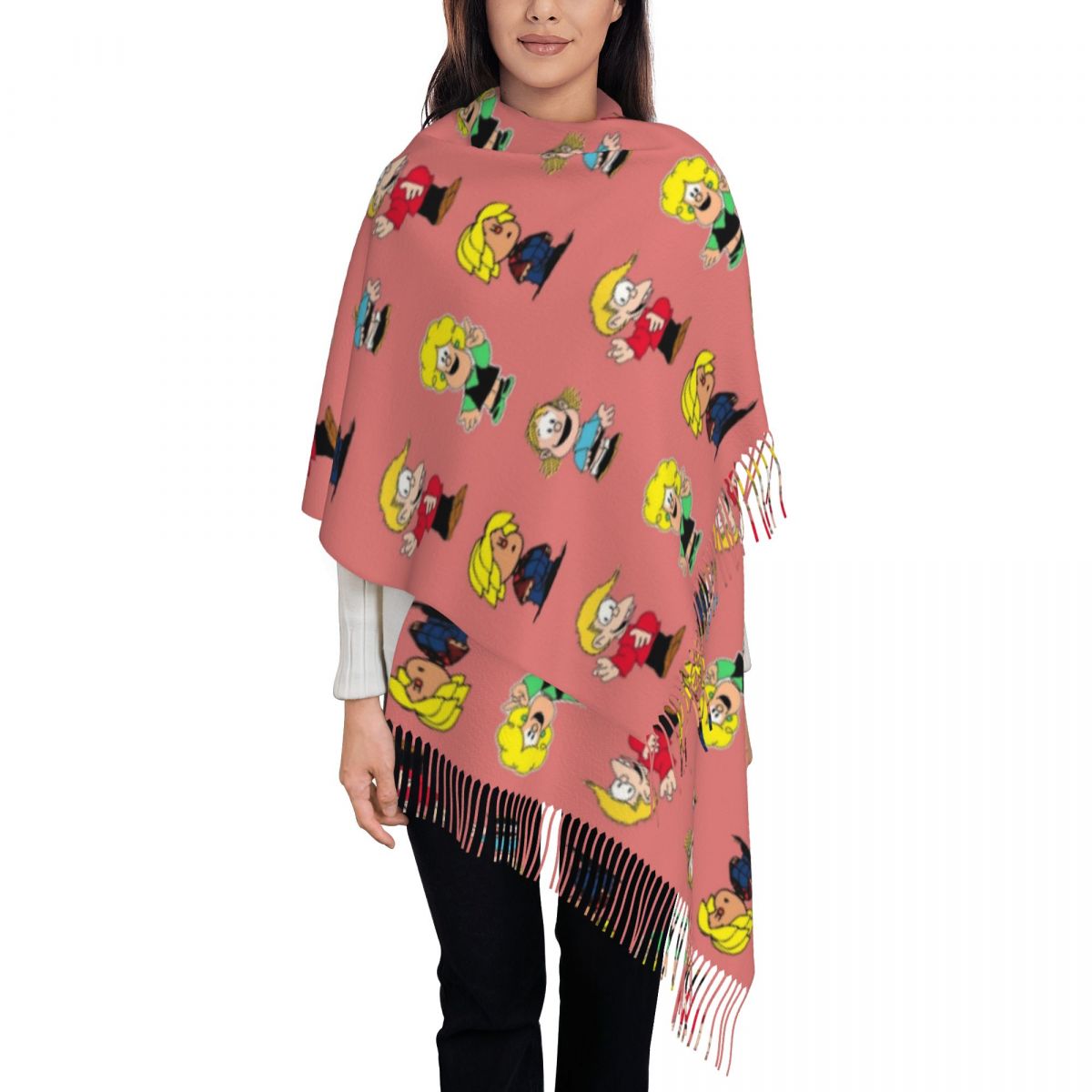 Womens Tassel Scarf Mafaldas C - Pashmina Wrap Large reseña y precio