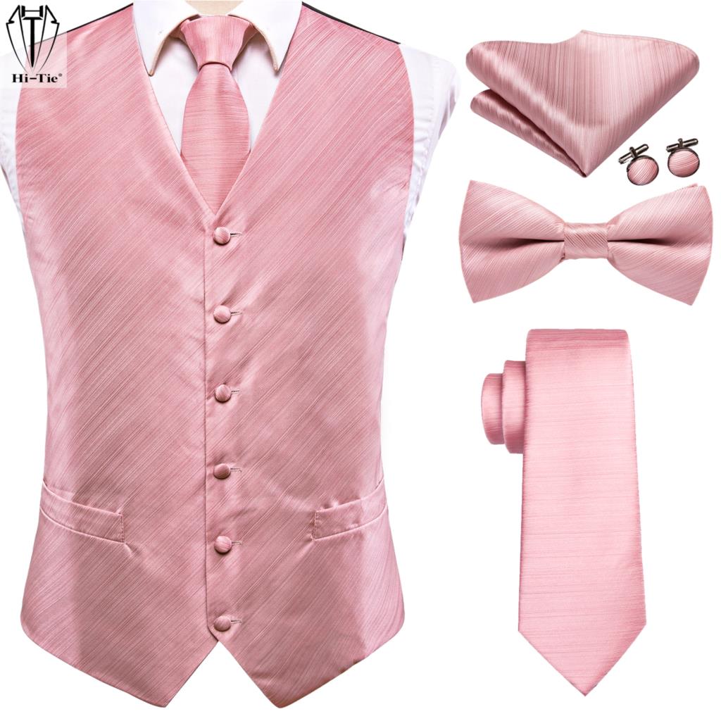 Hi-Tie Luxury Silk Mens Vests  - Silk Tie Striped reseña y precio