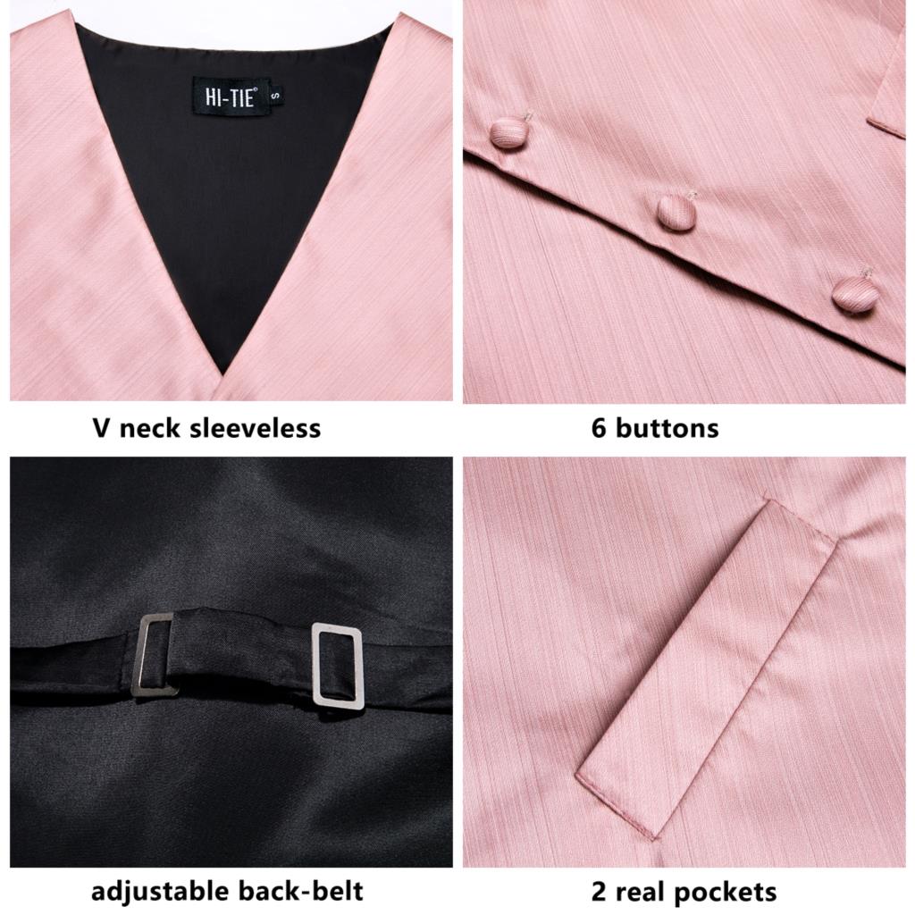Hi-Tie Luxury Silk Mens Vests  - Silk Tie Striped reseña y precio