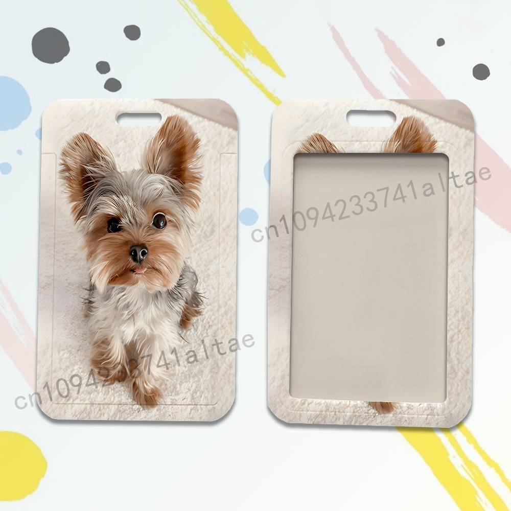 Yorkshire Terrier Dog Card Hol - Lanyard Badge Holder reseña y precio
