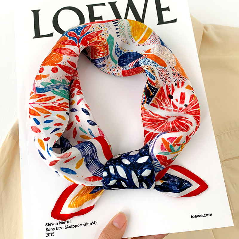 53cm Square Silk Scarf Women N - Scarf Silk Square reseña y precio