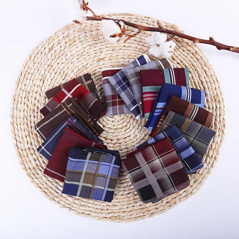 3Pcs 38x38cm Dark Color Square - Handkerchief Cotton Men reseña y precio