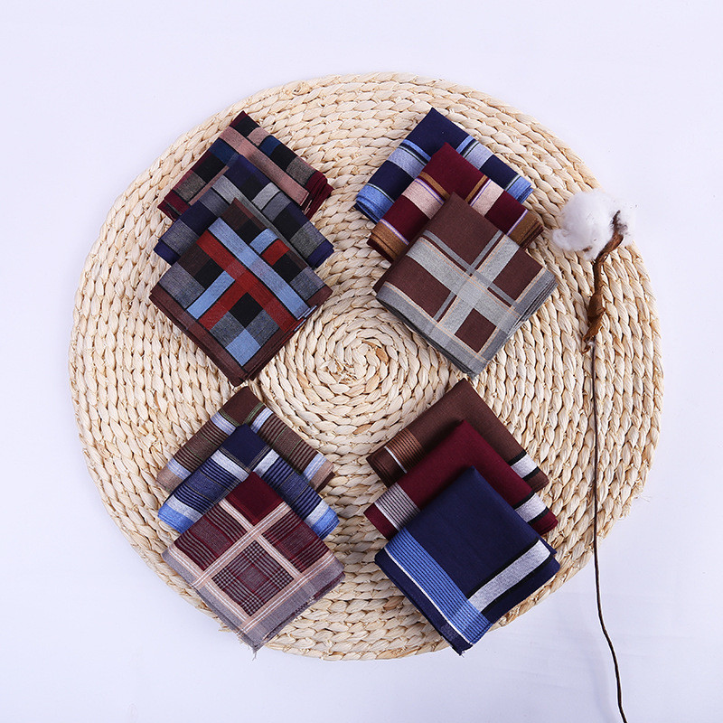 3Pcs 38x38cm Dark Color Square - Handkerchief Cotton Men reseña y precio