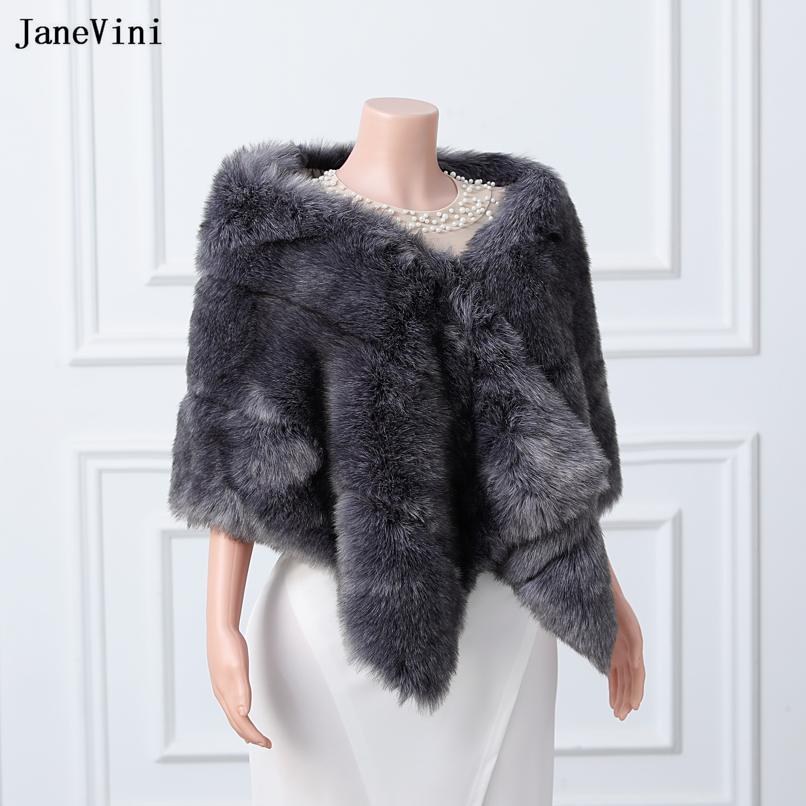 JaneVini High Quality Dark Gra - Stole Wedding Shawl reseña y precio