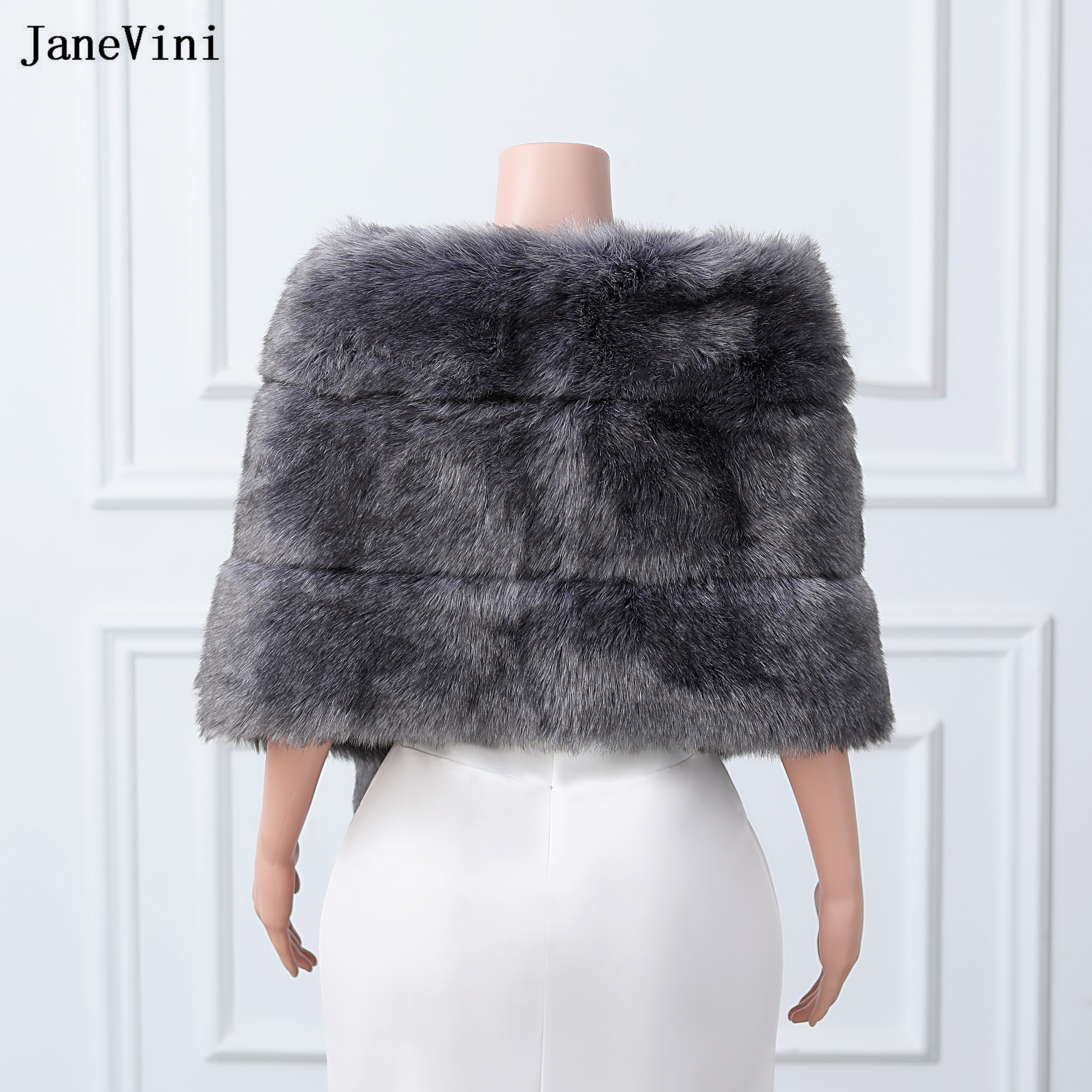 JaneVini High Quality Dark Gra - Stole Wedding Shawl reseña y precio