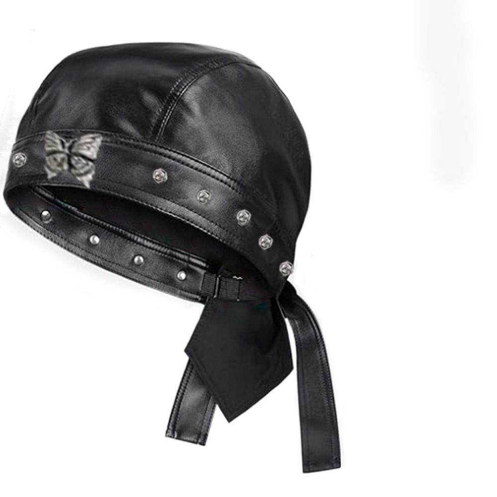 PU Leather Black Biker Cap Doo - Bandana Doo Rag reseña y precio