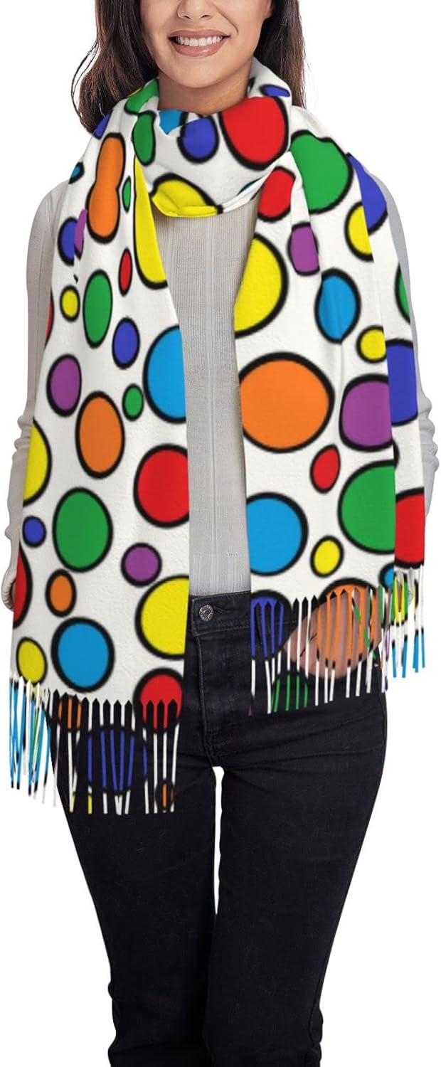Colorful Circles Women's Scarf - Stole Wedding Shawl reseña y precio