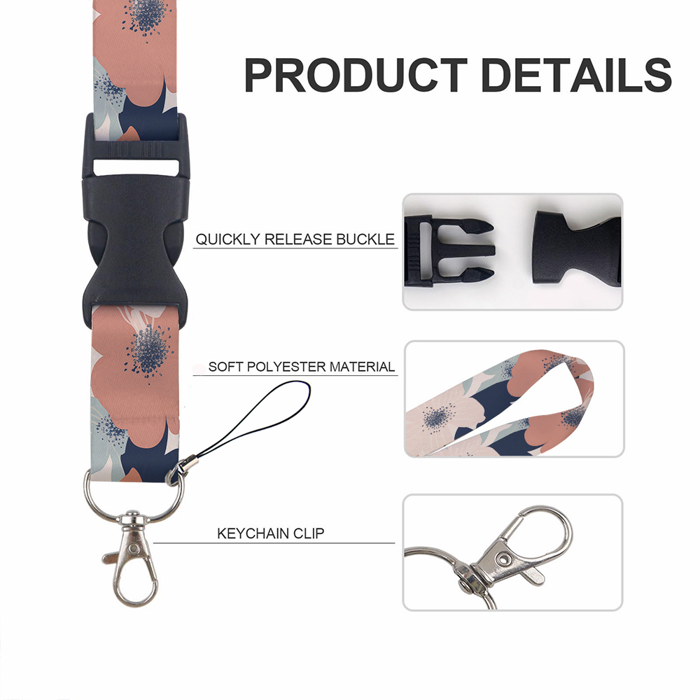 Small animals inside flowers P - Lanyard Badge Holder reseña y precio