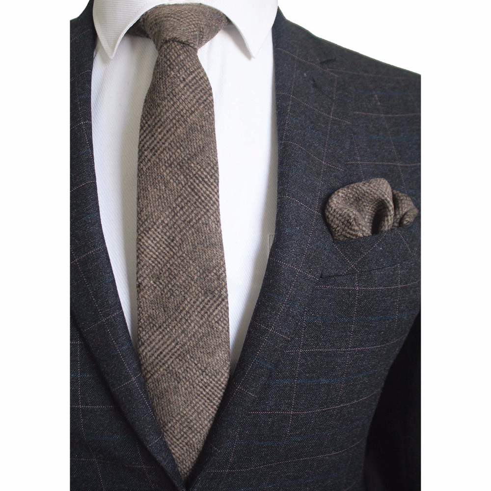 Ricnais 8cm Wool Necktie Solid - Handkerchief Cotton Men reseña y precio