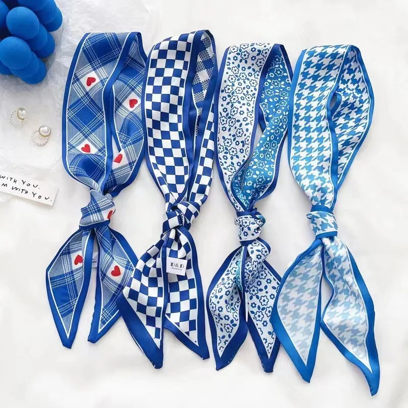 Klein blue silk scarf new chec - Silk Tie Striped reseña y precio