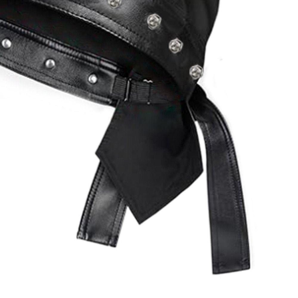 New PU Leather Black Biker Cap - Bandana Doo Rag reseña y precio